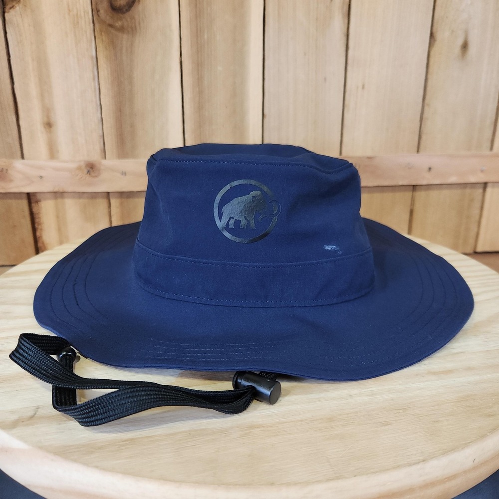 Mammut Runbold Hat Boonie Fitted Mens Medium‎ Blue Stretch Wide Brim Outdoor